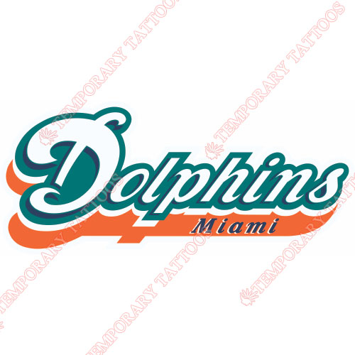 NFL Miami Dolphins Temporary Tattoo Marker - 3pk